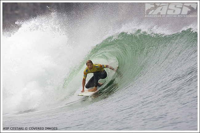 Luke Stedman Finishes Equal Third at The Billabong Pro Mundaka. Credit ASP Tostee